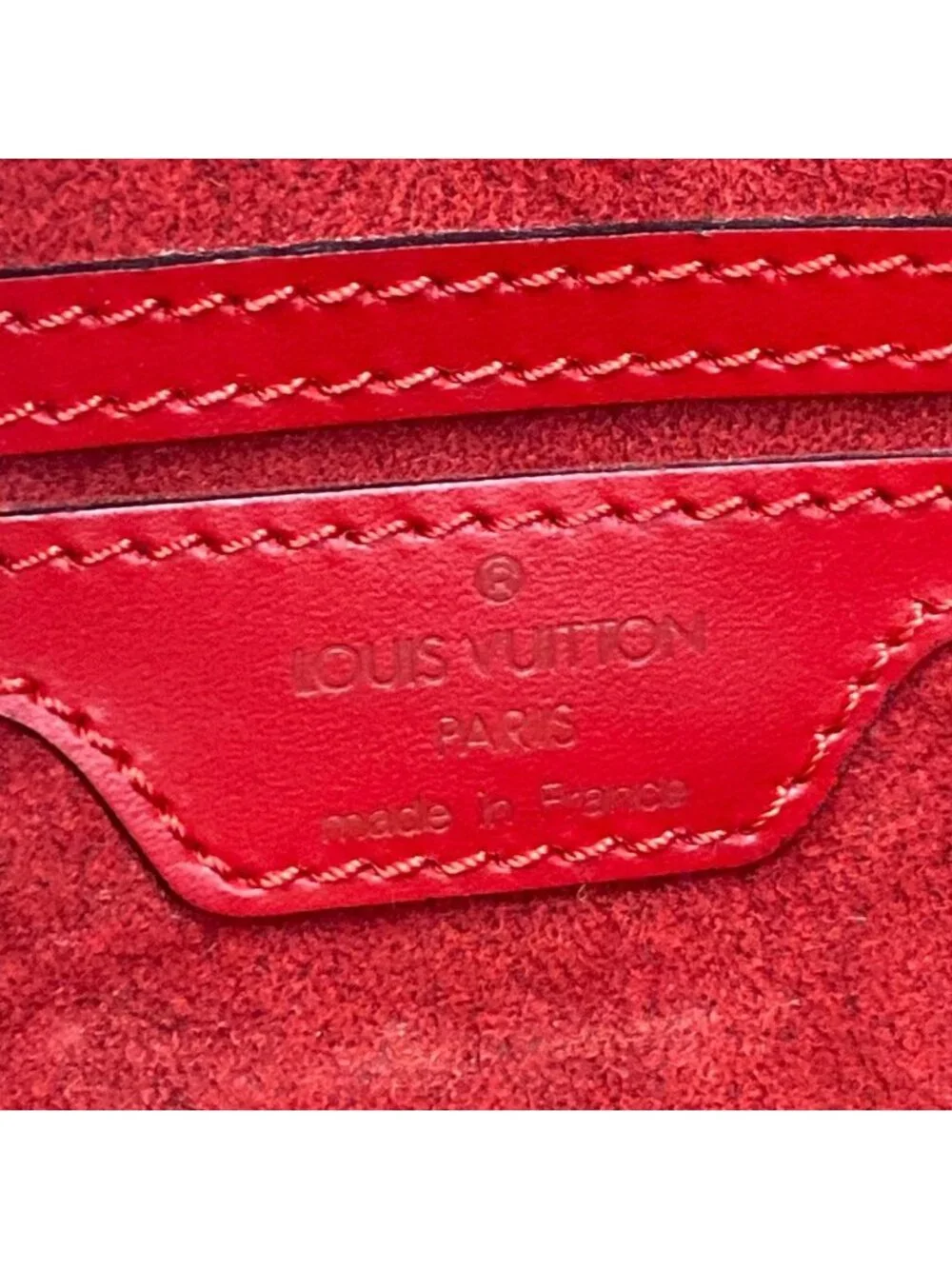 Louis Vuitton Handbag Epi Soufflot Castilian Red Leather